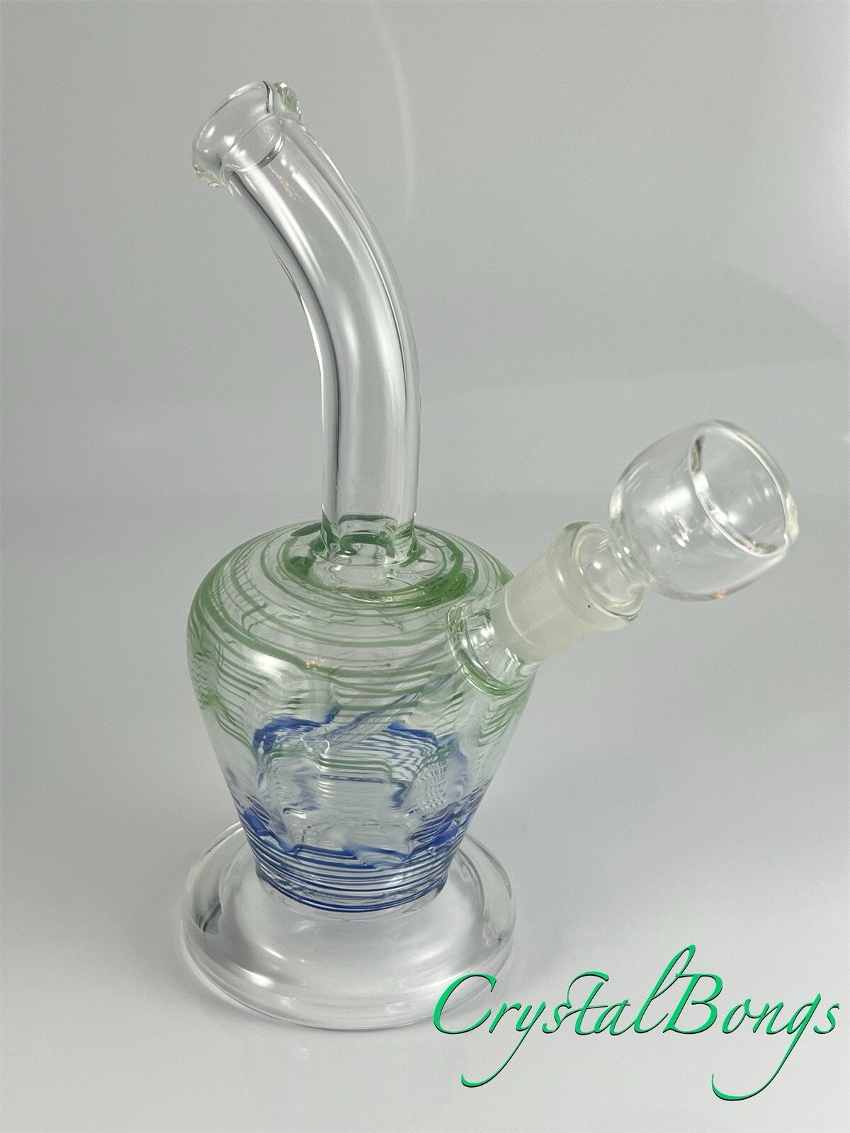 7" Fancy Bong 14MM Male Bowl Water Pipe Filter Hookah Tobacco Hand Bubbler