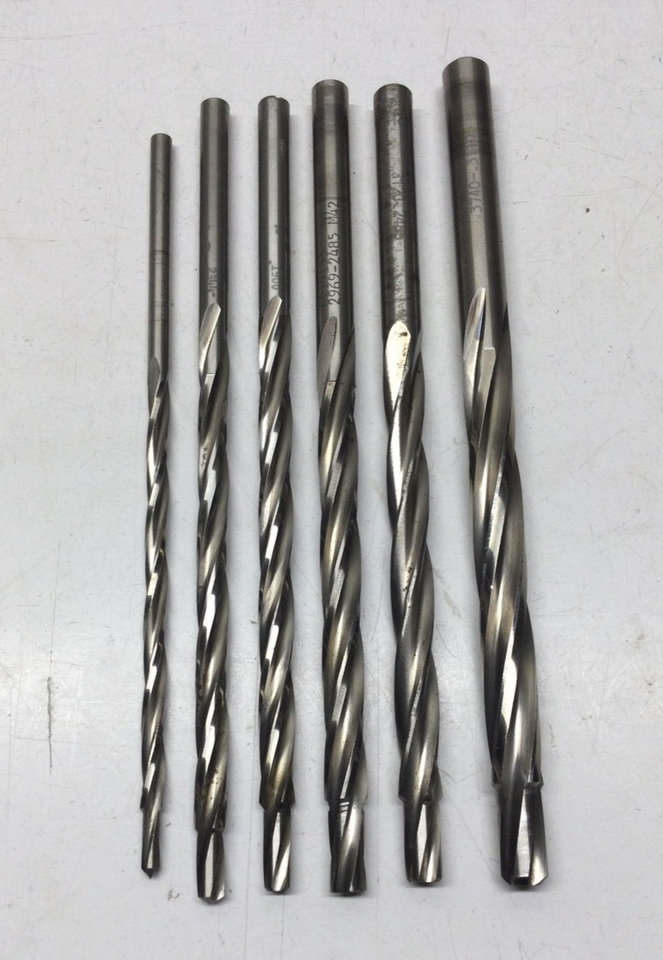 6 Piloted Chucking Reamers Straight Shank Spiral Flute Aircraft Tools