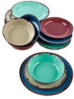 12pc.rustic Melamine Dinnerware Kitchen Dining Party Ware Table Housewarming on sale 12pc.rustic Melamine Dinnerware Kitchen Dining Party Ware Table Housewarming on sale