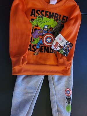 Boys The Avengers Marvel 2pc Outfit Select Your Size New with tags