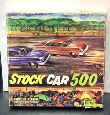 VINTAGE STOCK CAR  500  8 MM CASTLE FILMS NO. 3026 BLACK  WHITE SUPER 8 RARE