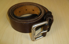 POLO RALPH LAUREN Mens 40 Italian Saddle Brown Leather Made in USA Belt