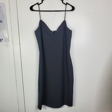 Vintage Dress Womens 8 Babydoll Cowl V Neck Zip Back 90s Y2K Union Made Retro 