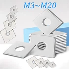 Square Plate Washers Heavy Duty Plated Stainless Steel Marine/mechanical M3~M20