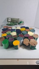 Lot Of 37 Bernat Latch Hook Rug Yarn Pre-Cut Acrylic Multiple Colors