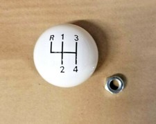 Hurst 4-speed White Shifter Shift Knob W Hurst Logo 38 X 16 Thread 1637626 New