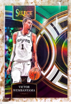 2023-24 Select Victor Wembanyama PRIZM Premier Rookie Green/White 