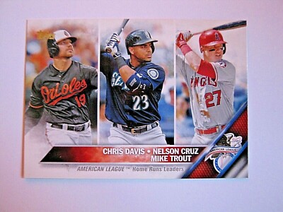 Mike Trout 2016 Topps Home Run Leaders Base Card #26