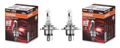 2x OSRAM NIGHT BREAKER SILVER H4 12V 60/55W für HONDA LEGEND I II III IV LOGO