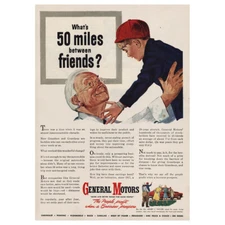 1946 General Motors: 50 Miles Between Friends Vintage Print Ad