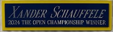 XANDER SCHAUFFELE 2024 THE OPEN CHAMPION NAMEPLATE AUTOGRAPHED GOLF-PHOTO-FLAG