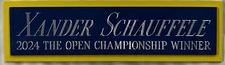 XANDER SCHAUFFELE 2024 THE OPEN CHAMPION NAMEPLATE AUTOGRAPHED GOLF-PHOTO-FLAG