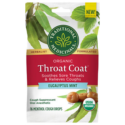 Traditional Medicinals Lozenge Eucalyptus Mint 16 pieces (Pack of 12)
