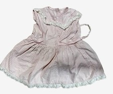 Toddler Girls Dress Handmade Seersucker Vintage 24 Mos Pink