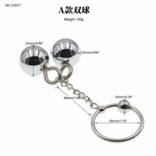Penis Stretcher Metal Men's Penis Exerciser Stainless Steel Scrotum Pendant Ball