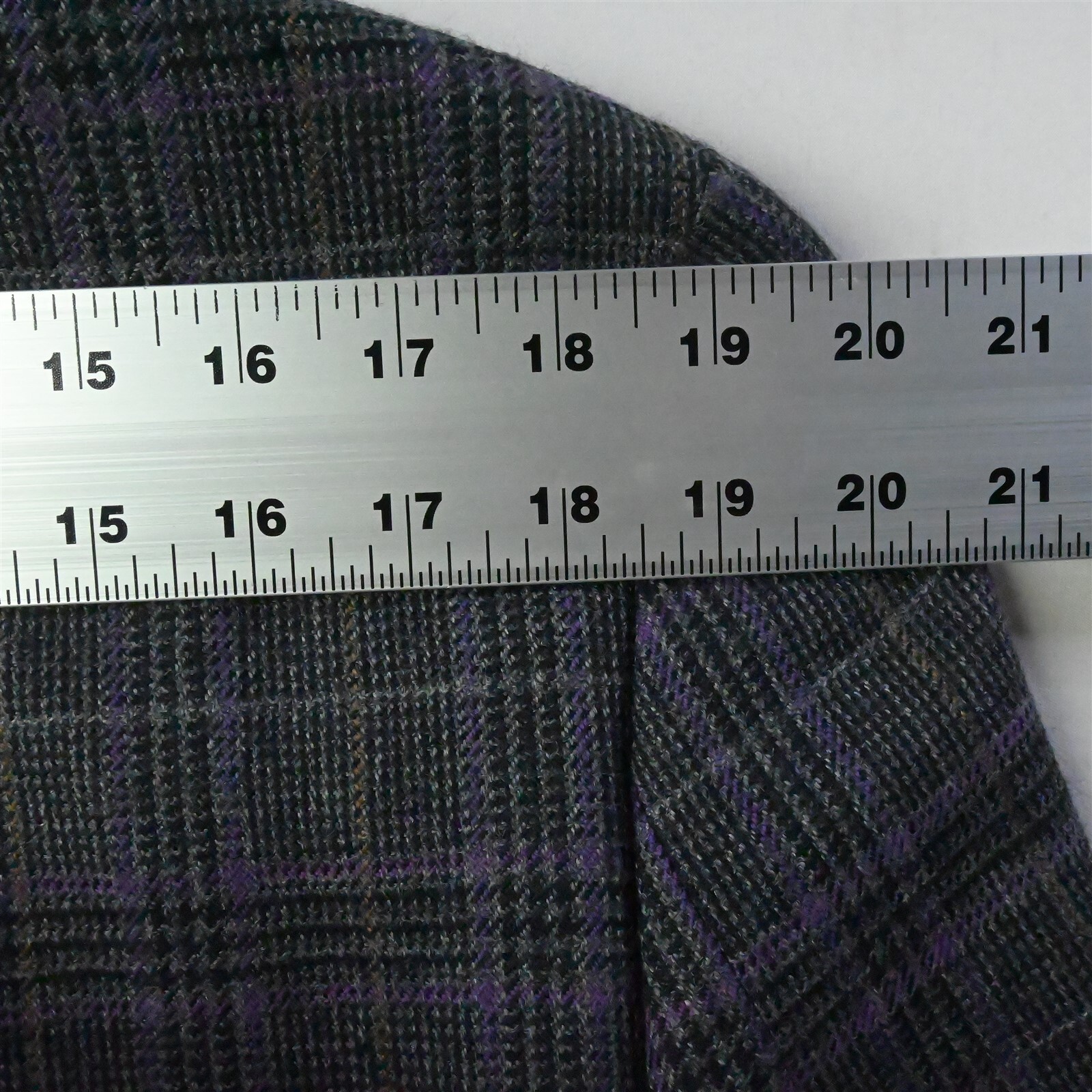 Tallia Uomo 44R Gray Glenn Check Flannel 100% Wool Blazer Sport Coat Suit Jacket