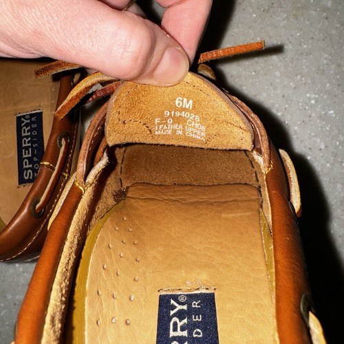 Zapatos Sperry Top Deslizantes Barco Dos Tonos Cuero Marrón Para Mujer’s 6 Usados en Excelente Condición Envío Gratuito - Imagen 7 de 8