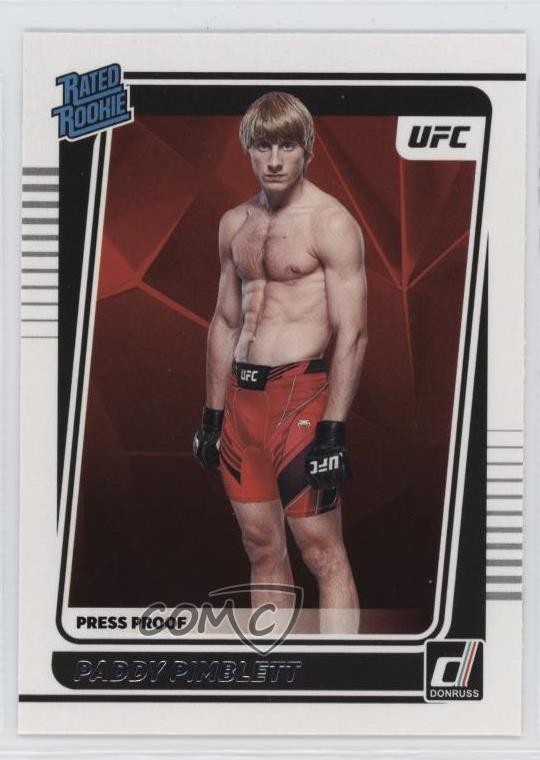 2022 Donruss UFC Rated Press Proof Silver Paddy Pimblett #207 Rookie RC 14tz