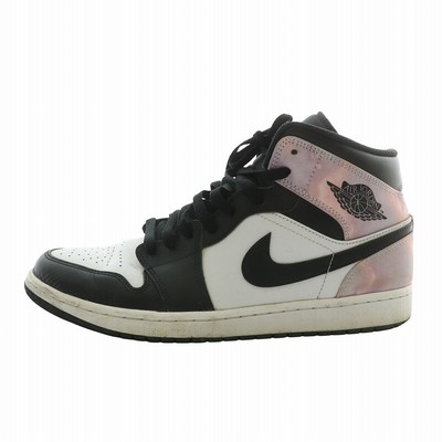 Nike Air Jordan 1 Mid SE Tie Dye Leather High Top US10 Black White