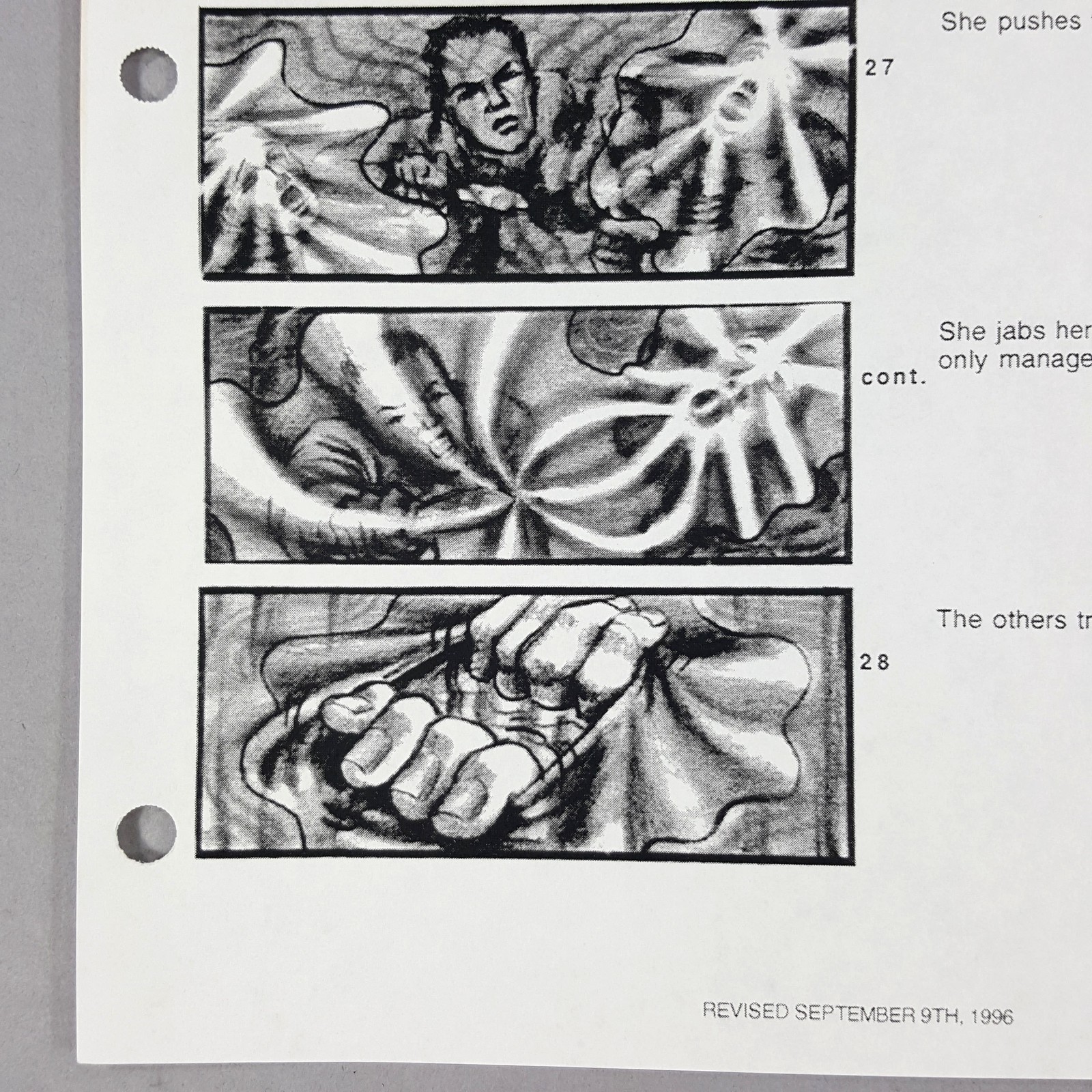 Image 10 of Alien: Resurrection - Production Used Storyboard, Ripley Underwater Escapes, COA