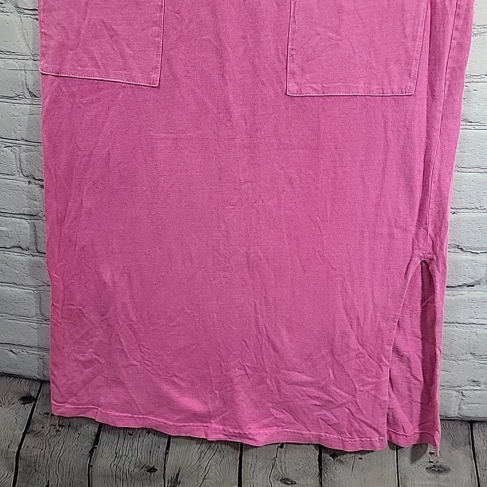 Maxi Vestido De Colección Fresh Produce Talla S Rosa Hawaii Playa Bolsillos Algodón Oh Feliz Día Foto 4 de 4