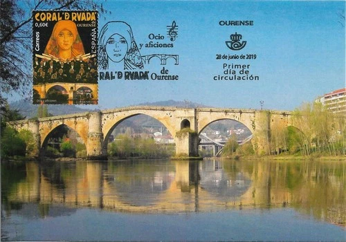 SPAIN. MAXICARD FIRST DAY. ROMAN BRIDGE OF OURENSE. 2019