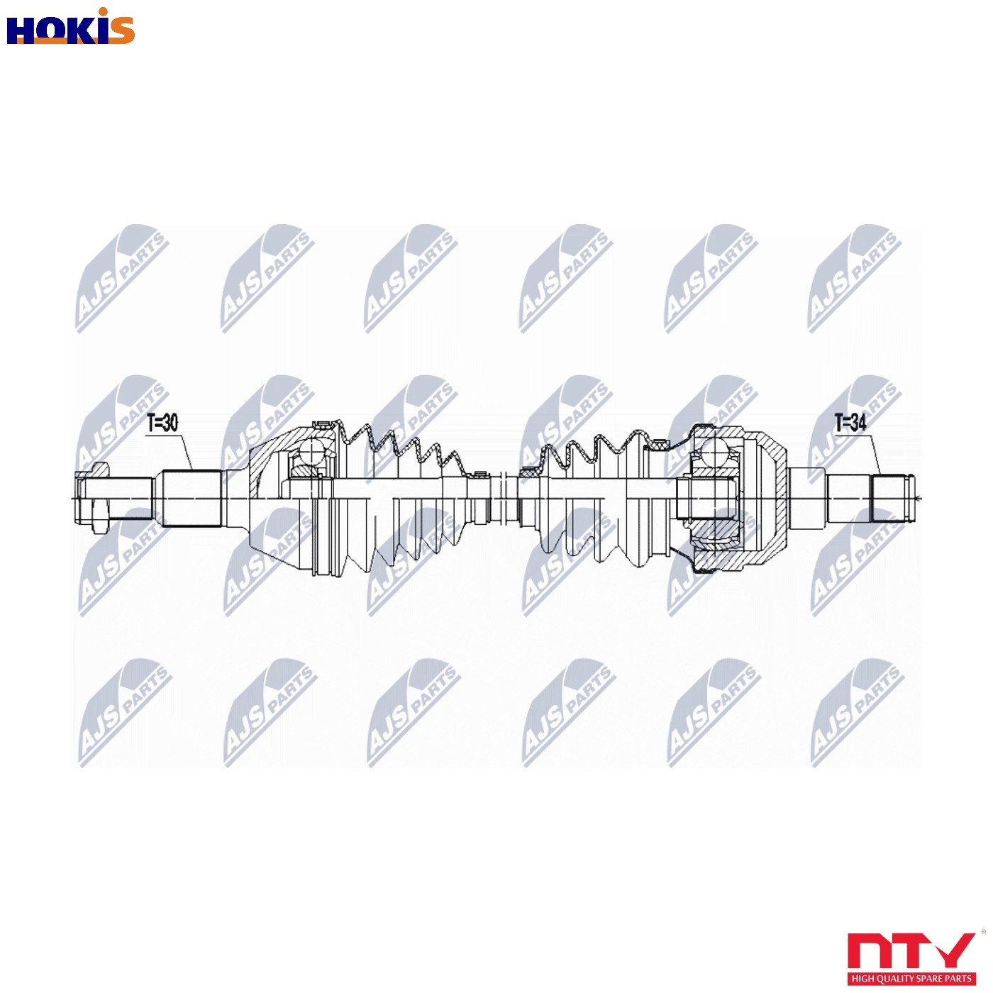 Driveshaft Rear Axle Right NPW-PL-087 NTY for OPEL CHEVROLET - Image 3