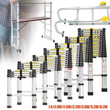 Telescopic Extension Ladder 1.4M–6.2M Heavy Duty Multi-Purpose Folding Ladder UK