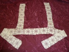 Antique Camisole Blouse Gown YOKE Crochet Lace Edwardian Victorian Corset Cover