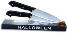 Fake Knife,2PCS Silver Halloween Classic Knife,Horror Movie Cosplay for