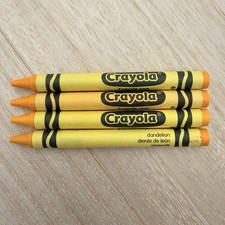 4x Dandelion Yellow Crayola Crayon Unused Retired/Discontinued Color