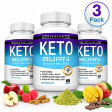 Keto Burn 1200mg 3 Pack 180 Capsules Ketogenic Energy Focus Support