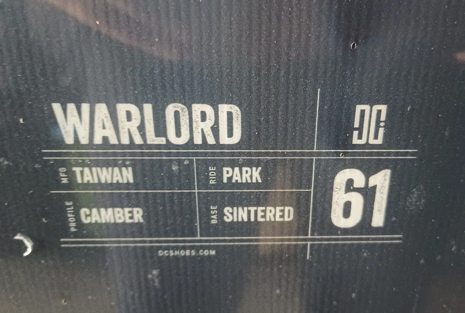 DC Warlord Snowboard 161 Twin Camber Park Board 2024 Nuevo DC Zapatos Raro Foto 2 de 4