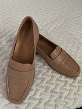 Vionic Sellah Leather Loafer Slip-On Shoes, Macaroon Beige, Size 6