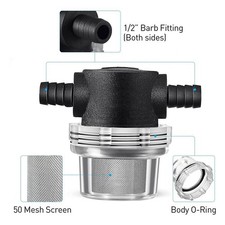 Acqua Tubo Filtro Colino 12mm Dritto Spina for Pavimento Impianti di Lavaggio