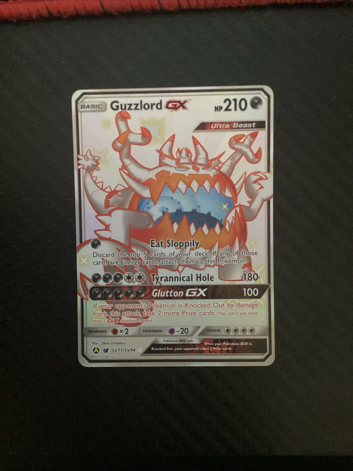 Guzzlord GX Shiny Holo Rare Hidden Fates: Shiny Vault SV71/SV94 NM