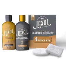 Leather Cleaner and Conditioner Kit by Lexol for Furniture Car Interiors Shoes