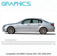 Fits Bmw 5-series Ac Schnitzer E60 Side Style Pin Stripes Graphic Decal Sticker