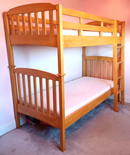 Bunk Beds-Eleanor. Solid Honey Oak. Makes Two Stylish Single Beds. Ex Con Bunk 2