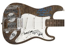 Lynyrd Skynyrd Artimus Pyle Signed Photo Graphics Guitar Exact Proof ACOA