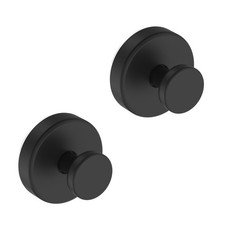 Hviiso Suction Cup Hooks for Glass Window, Mirror, Wreaths - 2 Pack, Black