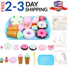 15 PCS Pretend Play Food Set - Play Food for Kids Kitchen - Pretend Cutting P...