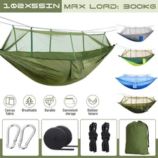 660lbs Portable Double Person Camping Hammock Tent with Mosquito Net Hanging Bed