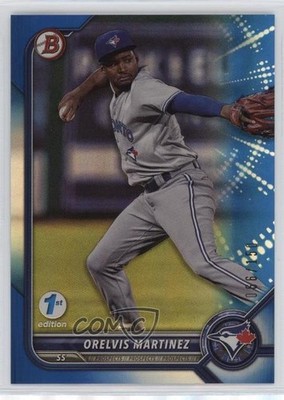 2022 Bowman 1st Edition Blue Foil 66/150 Orelvis Martinez #BPPF-104 0tw4
