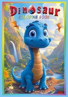 Dinosaur Coloring Book For Kids Ages 4-8 - 50 Cute Illustrations To Color, From