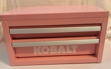 Kobalt Mini Steel Tool Box 2-Drawer Pink Girl Makeup Organizer