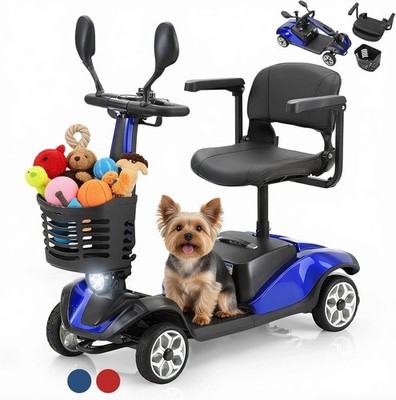4 Wheel Mobility Scooter for Adults Seniors 350W Electric Travel Scooter 350lbs