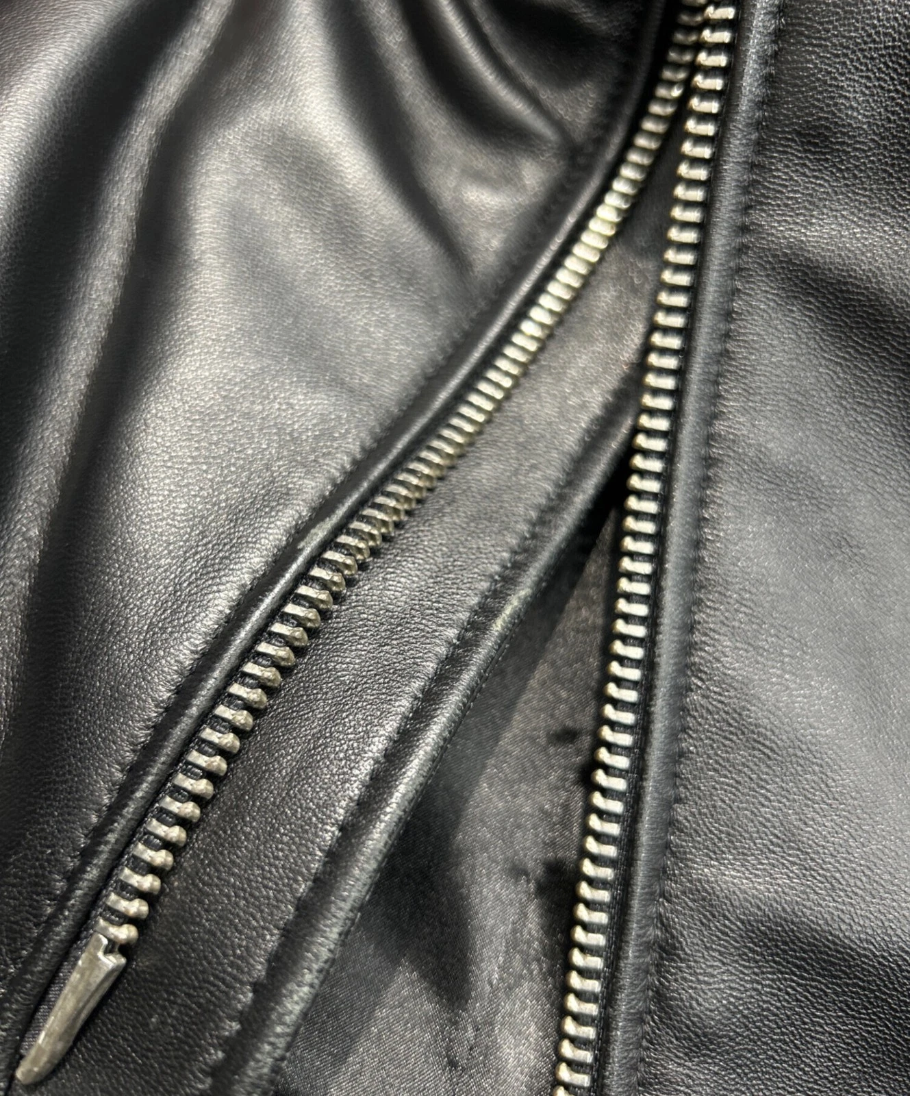 JACKROSE Single Leather Riders Jacket Men's Size 3 Black - product detail image 8