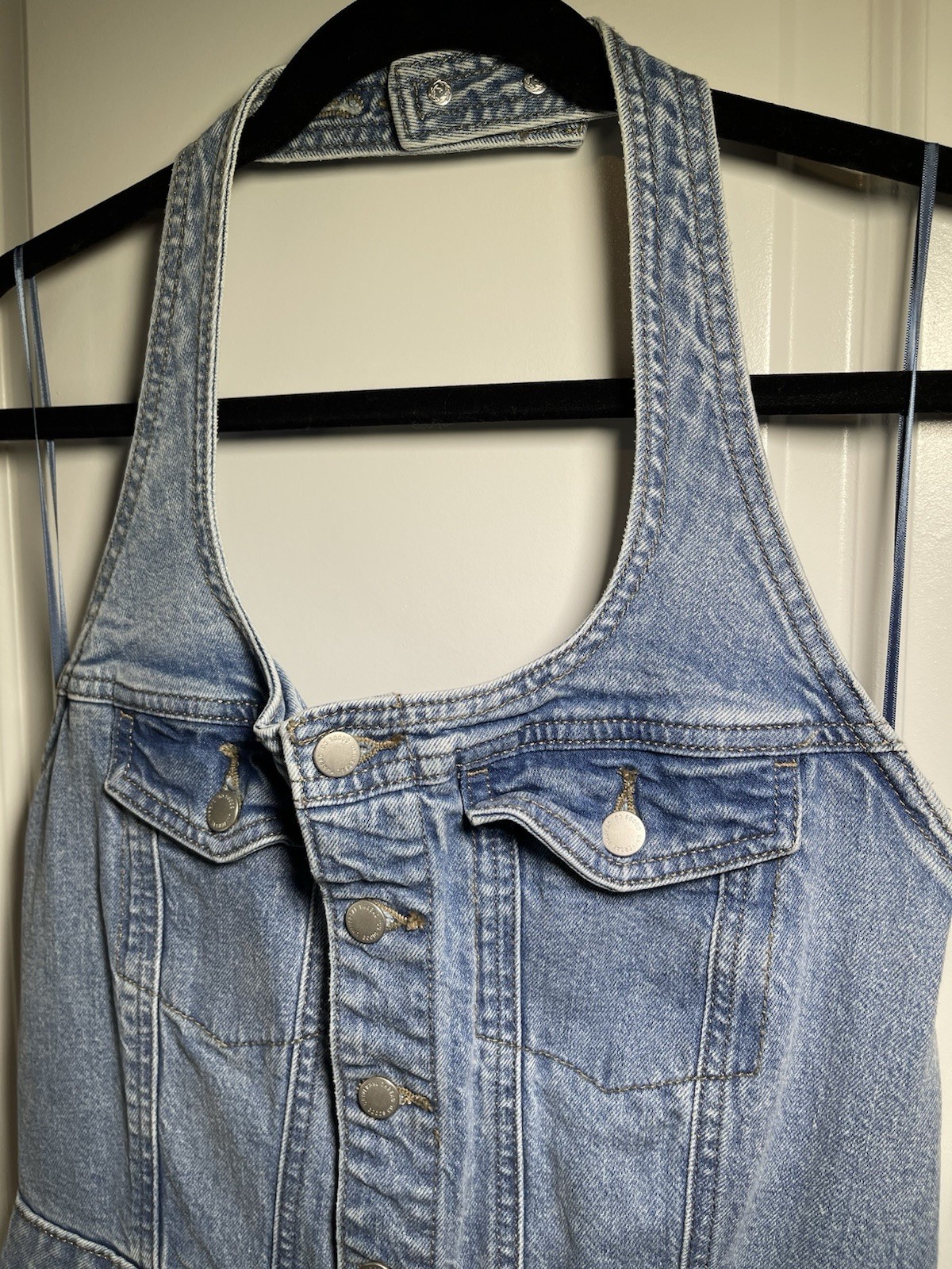 Universal Thread Blue Button Front Sleeveless Fro… - image 6