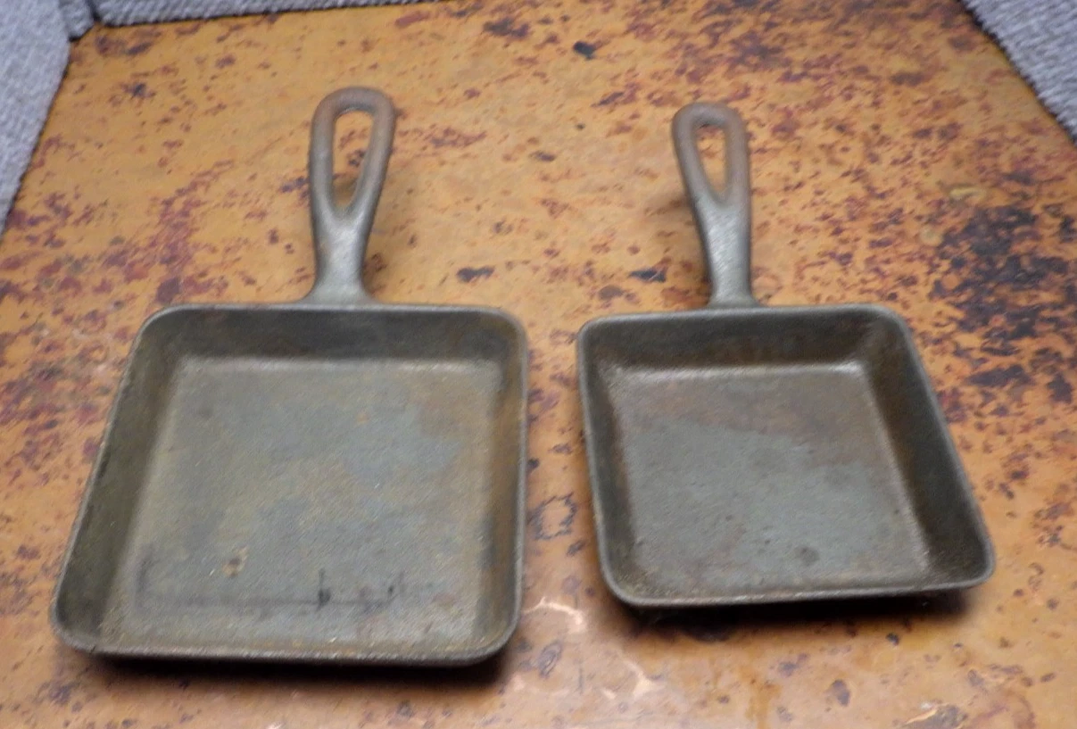2 Vintage Cast Iron Small Square Skillets C2
Opens in a new window or tab